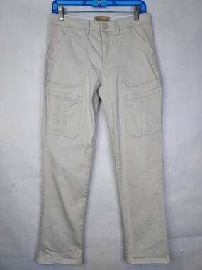 Democracy Cargo Pants Women's 6 Ab Technology Khaki Beige Denim Utility Slimming